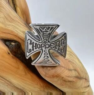 New West Coast Choppers Silver Biker Ring Size 8 Through 13